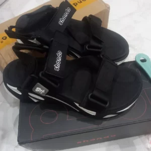 Giày Sandal Nam Nữ Shondo Êm Chân, Bền F8 Đen Trắng Ver.2 F8M1012