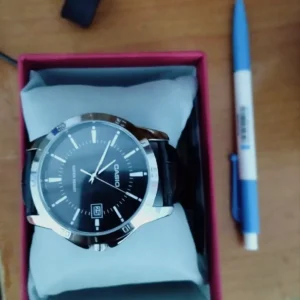 Đồng hồ đôi nam nữ dây da Casio Anh Khuê MTP/LTP V004L-1A