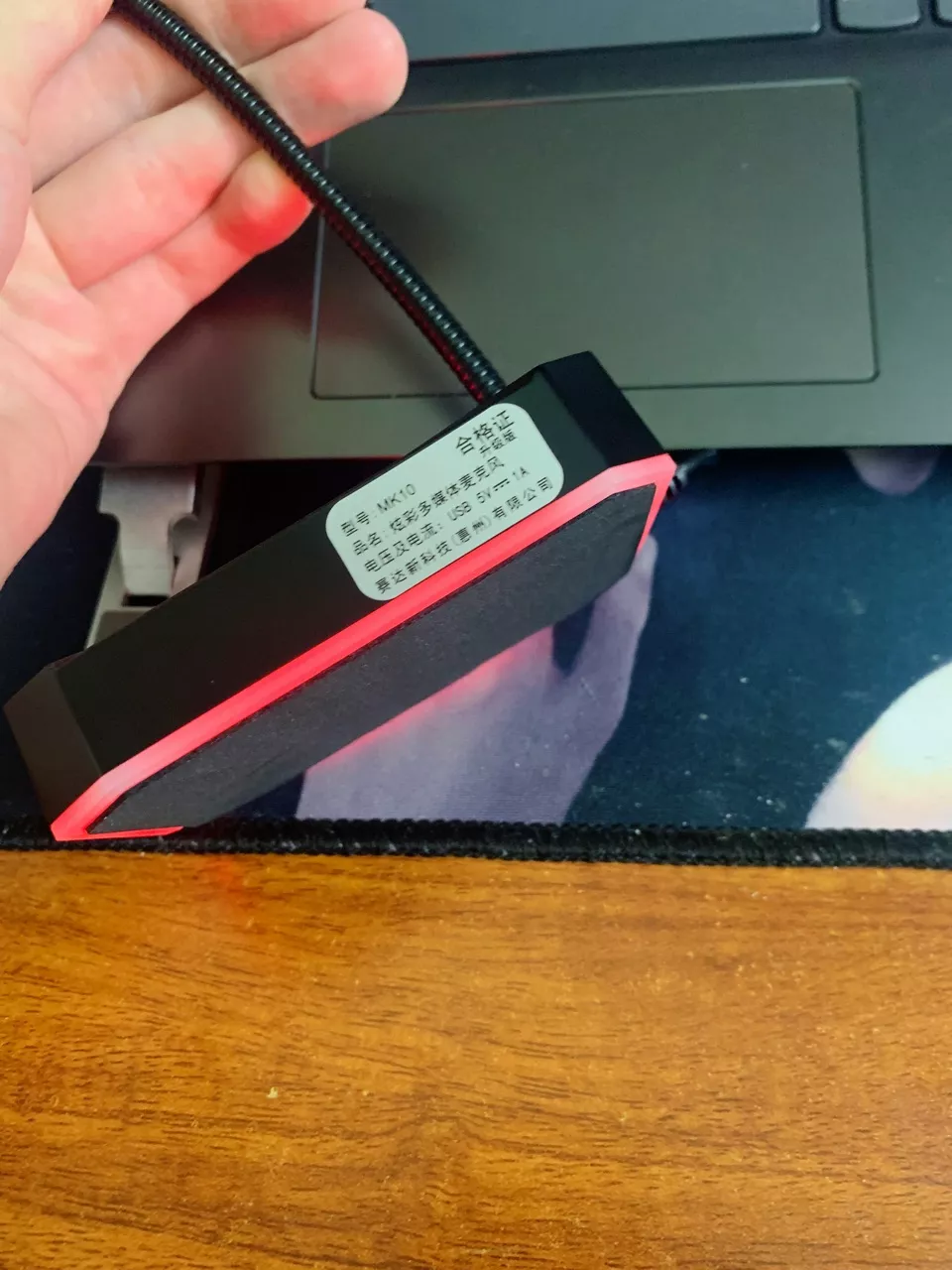 Micro Máy Tính, Laptop MK10 LED RGB Thu Âm Chống Nhiễu Kết Nối Jack USB Hoặc 3.5mm Dùng Live Stream