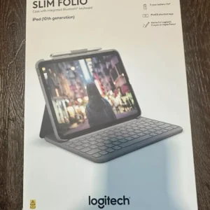 Bao da kèm phím Logitech Slim Folio cho iPad Gen 10 (10.9 inch) & Bút cảm ứng Logitech Crayon