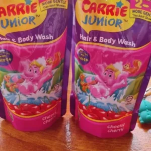 Combo 2 Túi Sữa Tắm Gội thiên nhiên Sạch Dịu Nhẹ & ẩm mịn Cho Bé Carrie Junior Cheeky Cherry 500g x2 (quà mùi ngẫu nhiên