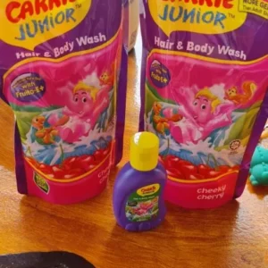 Combo 2 Túi Sữa Tắm Gội thiên nhiên Sạch Dịu Nhẹ & ẩm mịn Cho Bé Carrie Junior Cheeky Cherry 500g x2 (quà mùi ngẫu nhiên