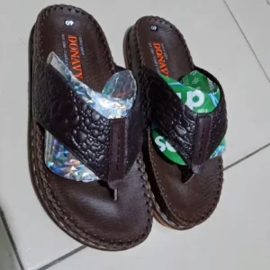 Dép Kẹp Nam Da Bò Thật 100% Donavy Cao Cấp, May 02 Lần Full Handmade Chắc Chắn (Đen+Nâu+Bò) D.KBXIT