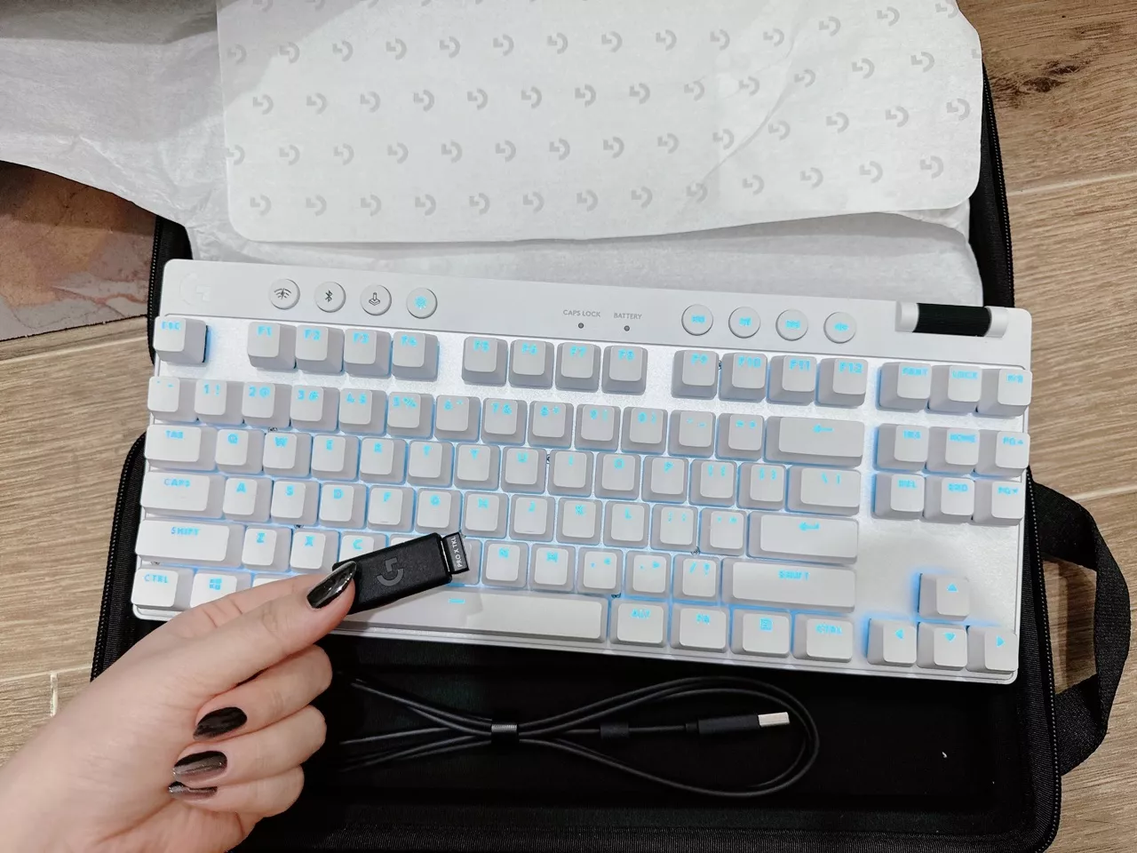 Bàn phím gaming không dây wireless Logitech G PRO X TKL Lightspeed RGB Switch GX Tactile