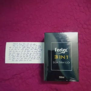 Sữa tắm gội rửa mặt Feelex 3 in 1 hương nước hoa cao cấp thanh lịch, hấp dẫn đẳng cấp phái mạnh - 350ml