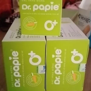 Hộp gạc rơ lưỡi/ răng miệng Dr Papie 30pcs 0+/1+
