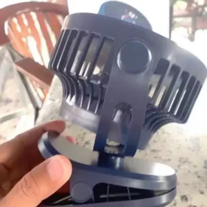 ( Loại 1) Quạt tích điện kẹp bàn mini để bàn 5 mức độ có đèn led pin 5000 MHA Và 10000 MHA cao cấp