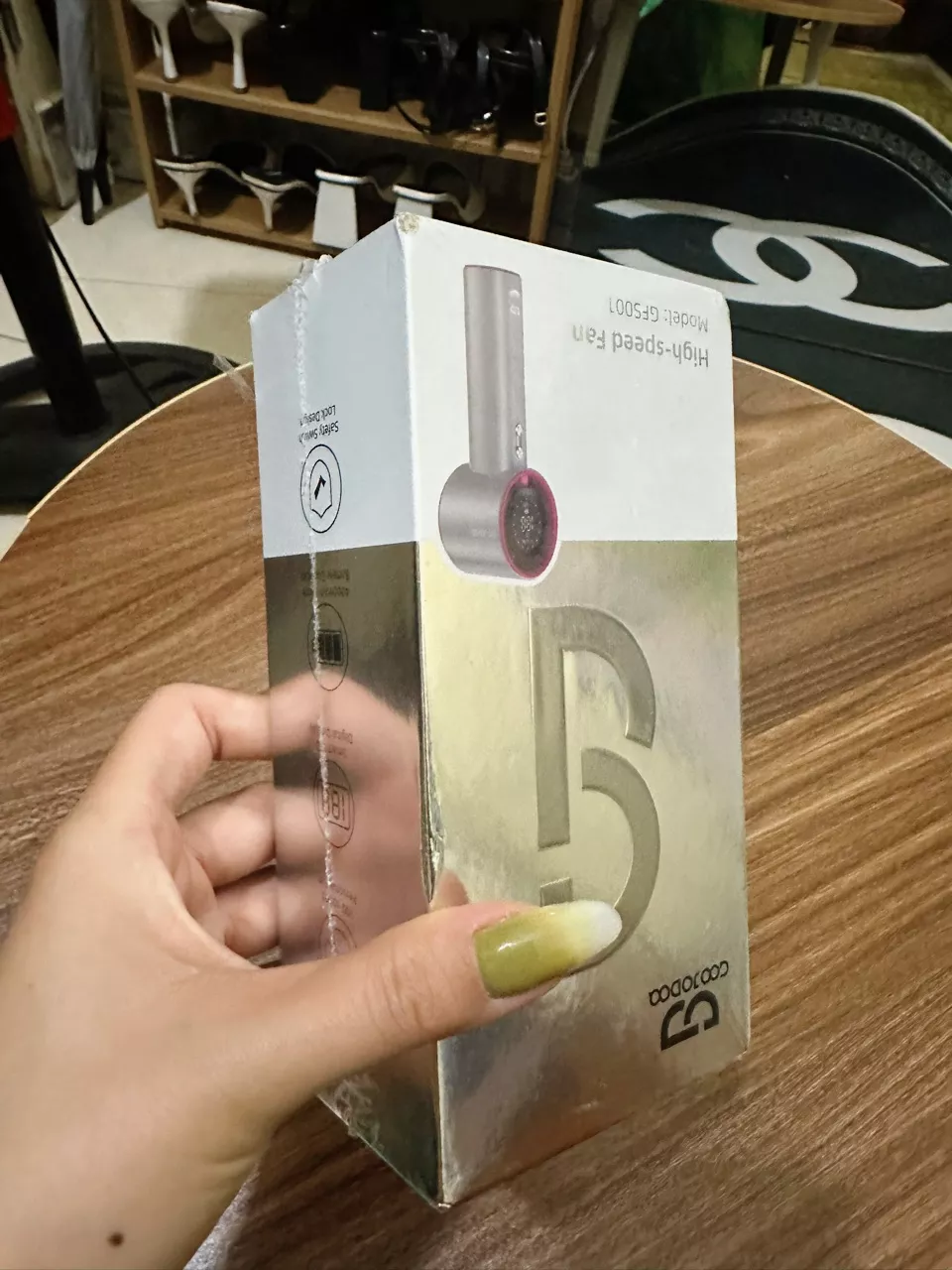【Tặng quà/Bảo hành nửa năm】GOOJODOQ Quạt Turbo Jet 3600 mAh có thể sạc lại, cầm tay, di động, gió mạnh, tốc độ cao 100 vòng/phút