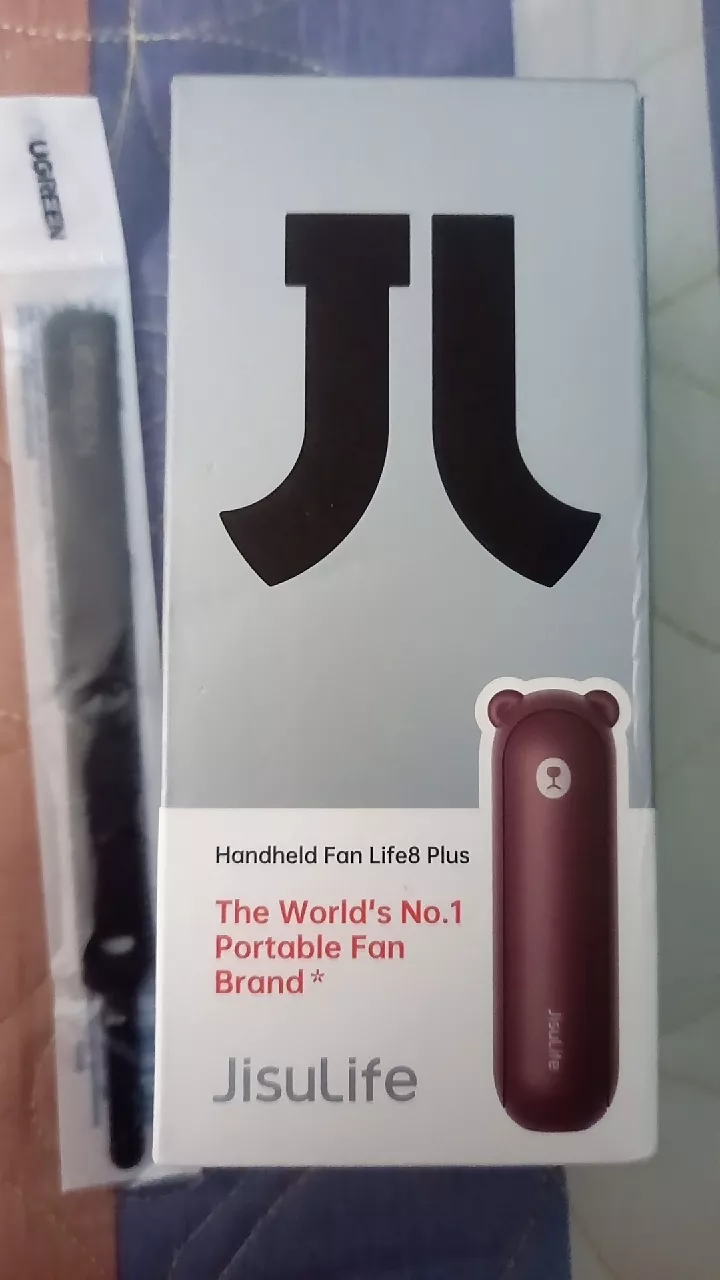 Quạt Cầm Tay 3 in 1 JISULIFE F8X Plus 4500mAh Tích Hợp Sạc Dự Phòng - Đèn Pin Siêu Sáng Bảo Hành 12 tháng