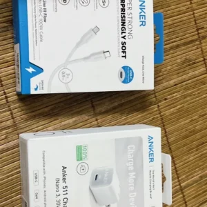 [Cho iPhone 15-17/Samsung] Combo sạc nhanh Anker - Củ Nano 45W và cáp dù Zolo 240W - A2692 + A8060