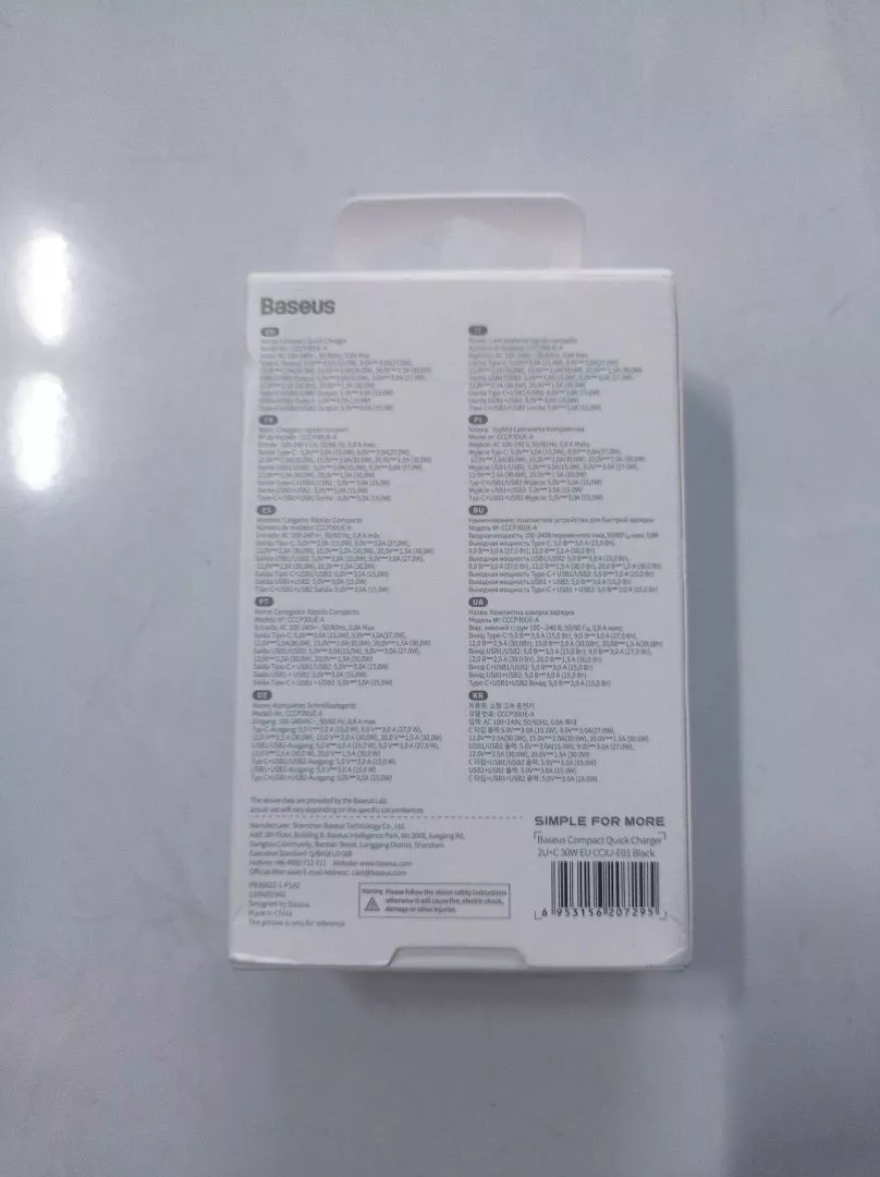 Baseus Bộ Sạc Nhanh 30w pd Cổng usb type c