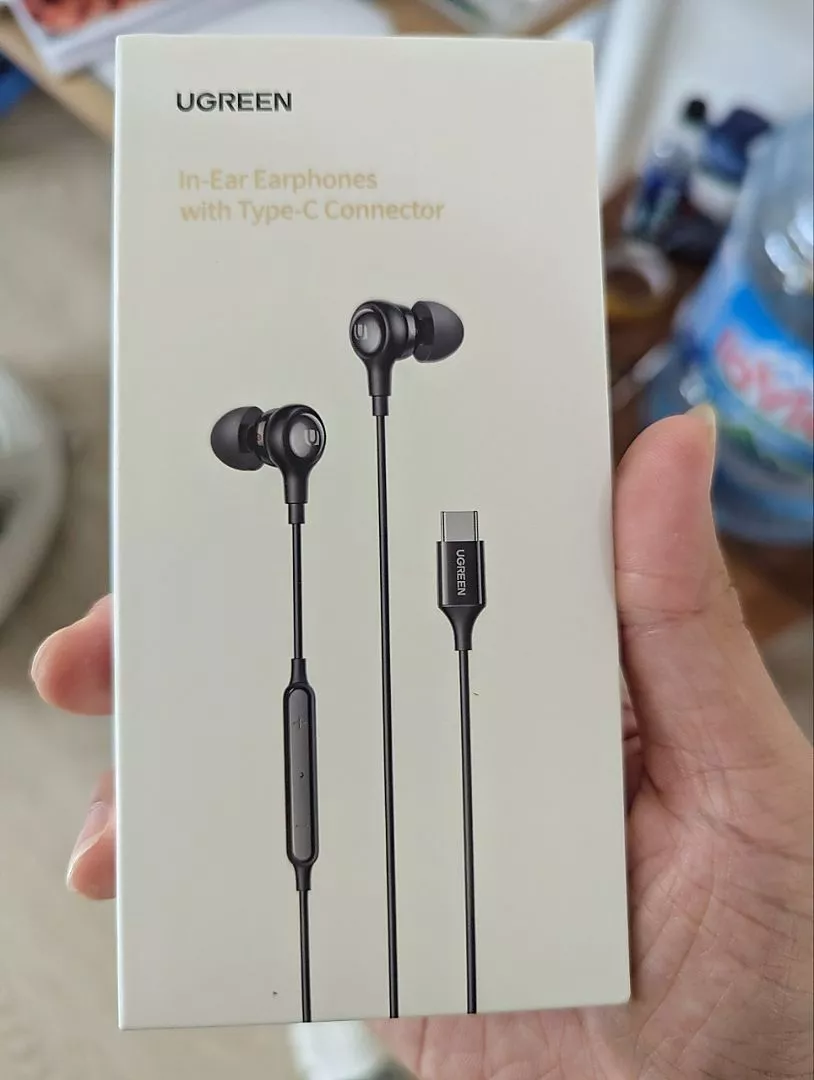 Tai nghe nhét tai UGREEN Aux, Tai nghe có dây 3,5 mm Điều khiển âm lượng cách ly tiếng ồn có micrô cho AndroidMP3 / MP4 / Pad