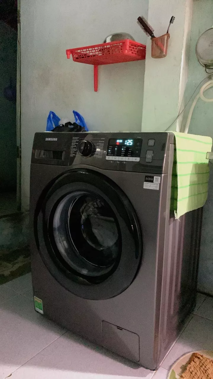Máy Giặt Samsung Cửa Trước 9.5 kg WW95TA046AX/SV - Giặt Hơi Nước Diệt Khuẩn, màu Inox