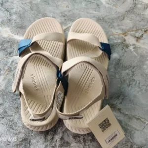 Giày Sandal Nam Nữ Shondo F7R Đế Phylon Cao 5cm Be Phối Xanh Dương F7R2530