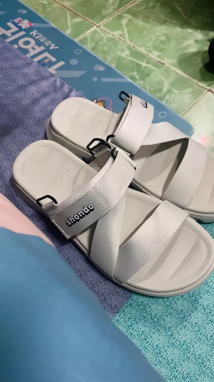 Giày Sandals Nam Nữ Cao Cấp Unisex Êm Chân Quai Liền Shondo F6 Sport Đen F6S1111