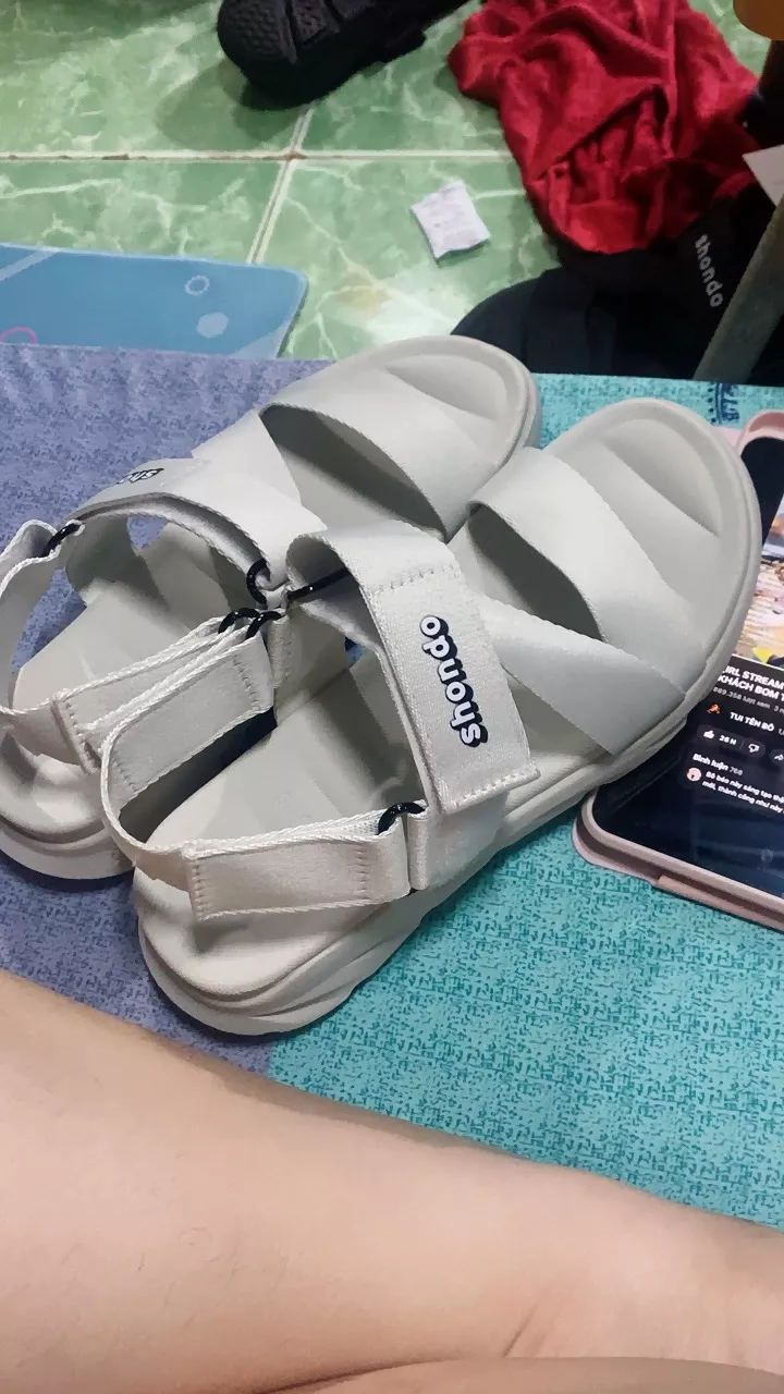 Giày Sandals Nam Nữ Cao Cấp Unisex Êm Chân Quai Liền Shondo F6 Sport Đen F6S1111