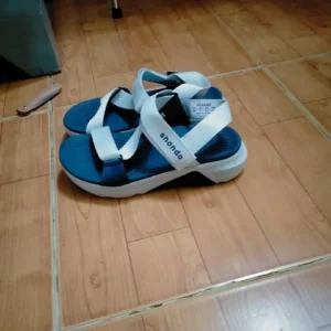 Giày Sandal Nam Nữ Shondo F7R Quai Chéo Thể Thao Đi Học Đi Chơi Xám Rêu Xanh Dương F7R2435