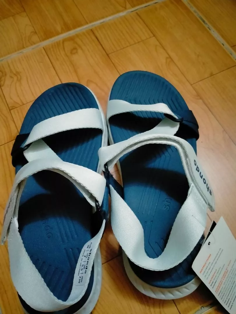 Giày Sandal Nam Nữ Shondo F7R Quai Chéo Thể Thao Đi Học Đi Chơi Xám Rêu Xanh Dương F7R2435