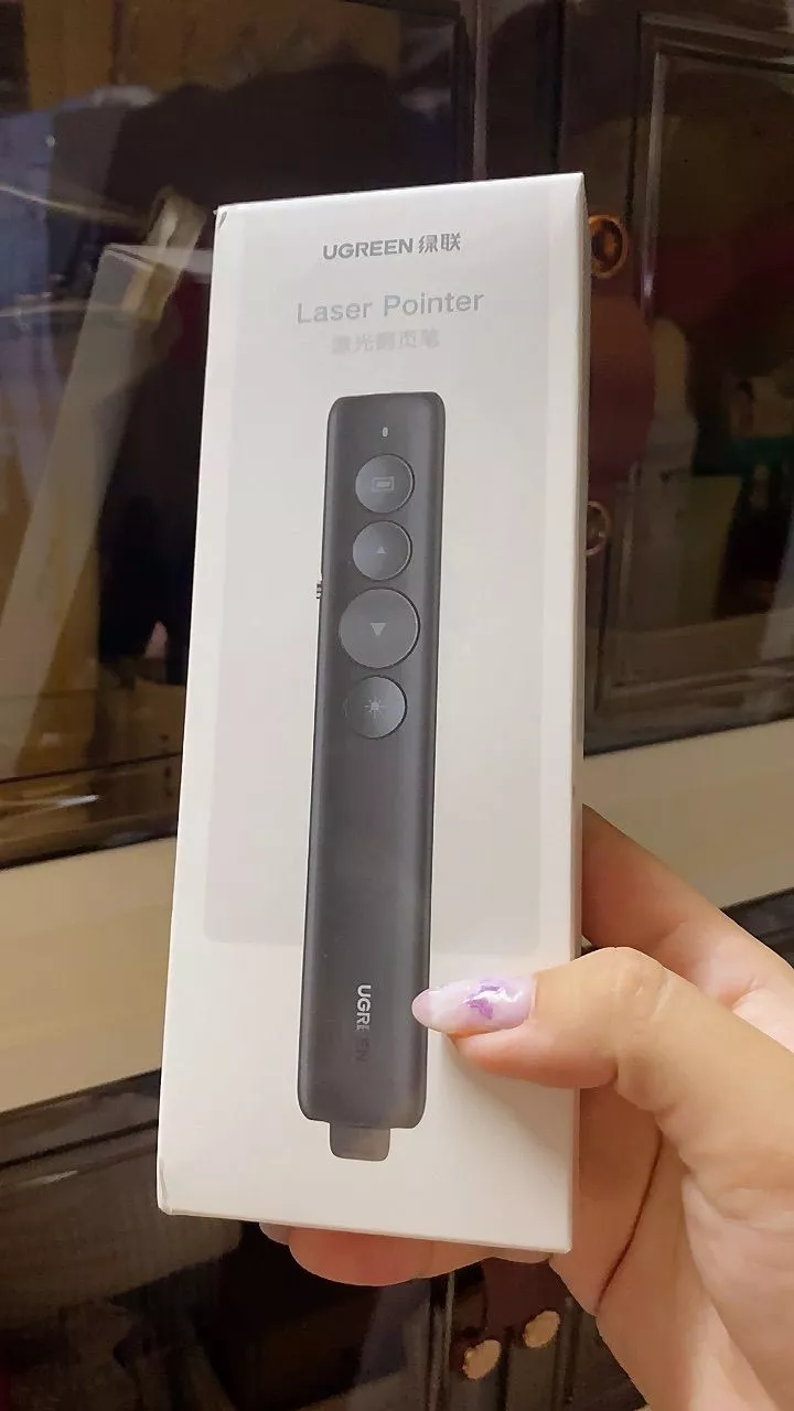 Bút trình chiếu slide powerpoint Ugreen bút PPT, Trình bày từ xa Clicker Laser Con trỏ 2.4GHz USB, Bút cho văn phòng Mac Window Con trỏ Laser, đa chức năng để thuyết trình, chất lượng cao