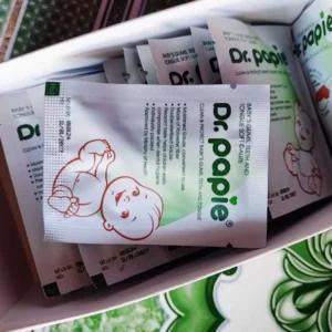 Hộp gạc rơ lưỡi/ răng miệng Dr Papie 30pcs 0+/1+