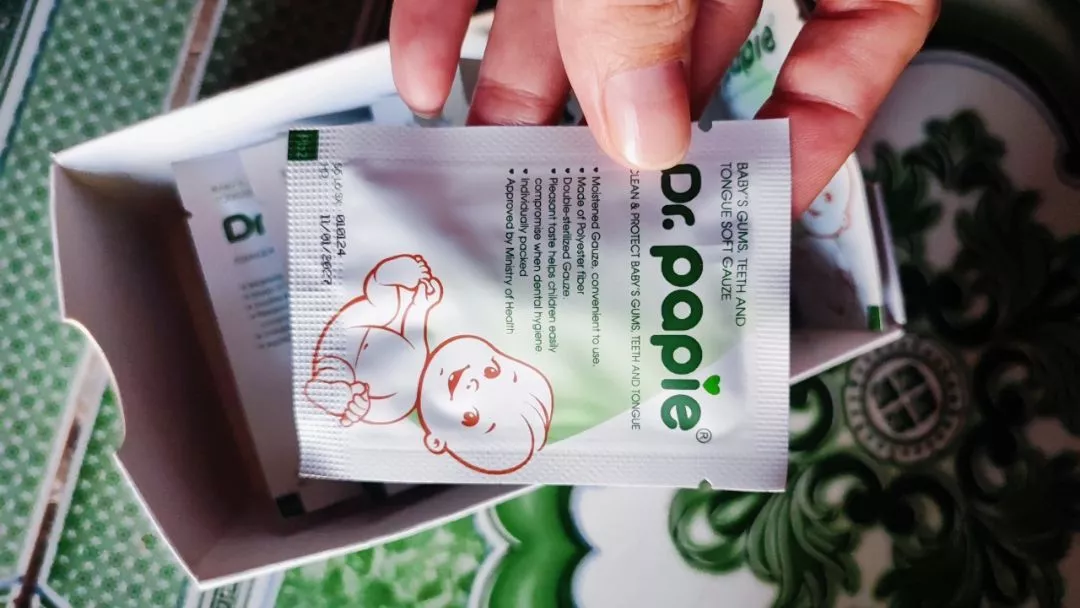 Hộp gạc rơ lưỡi/ răng miệng Dr Papie 30pcs 0+/1+