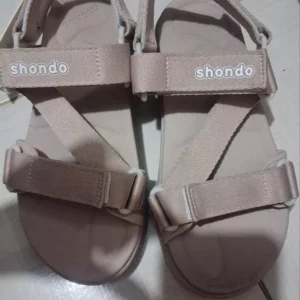 Giày Sandal Nam Nữ Shondo F8 Ver.2 Thời Trang Êm Ái Màu Nâu F8M9595