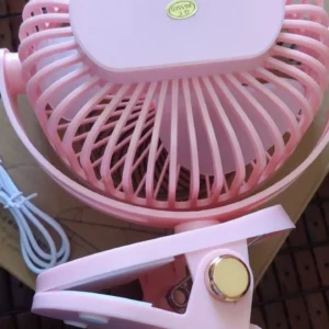 ( Loại 1) Quạt tích điện kẹp bàn mini để bàn 5 mức độ có đèn led pin 5000 MHA Và 10000 MHA cao cấp