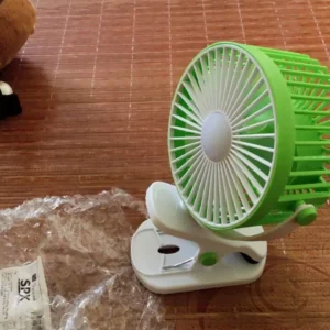 ( Loại 1) Quạt tích điện kẹp bàn mini để bàn 5 mức độ có đèn led pin 5000 MHA Và 10000 MHA cao cấp