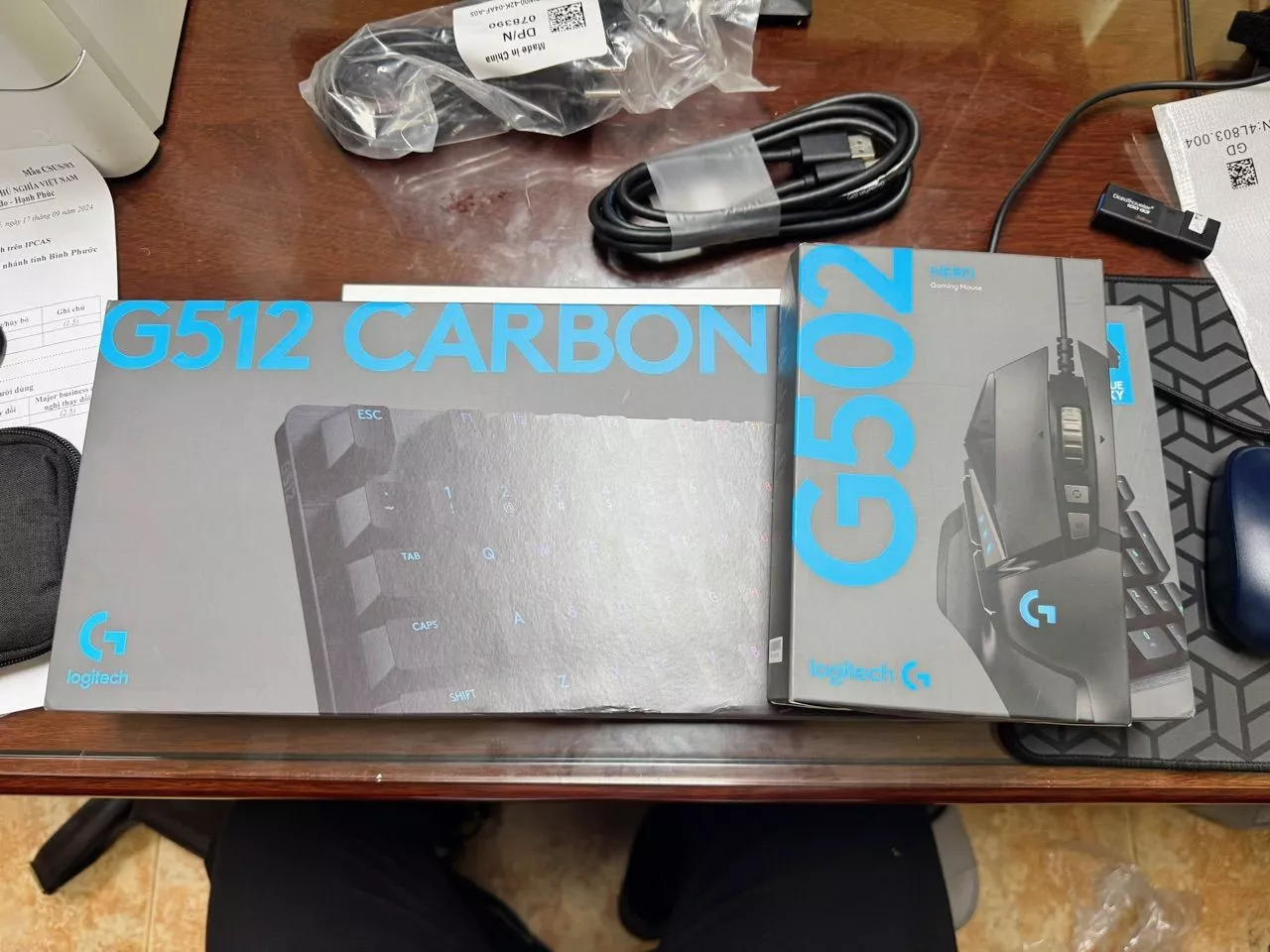 Combo bàn phím và chuột gaming Logitech G512 GX & G502 Hero