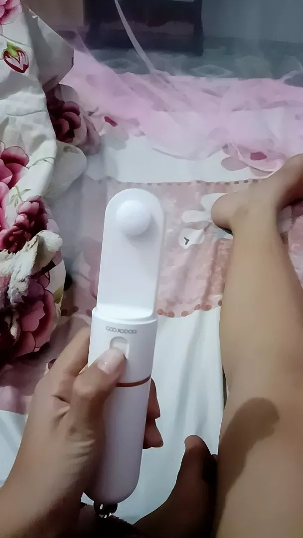 Quạt mini cầm tay GOOJODOQ, 3 tốc độ, cánh quạt bền bỉ sạc Type-c