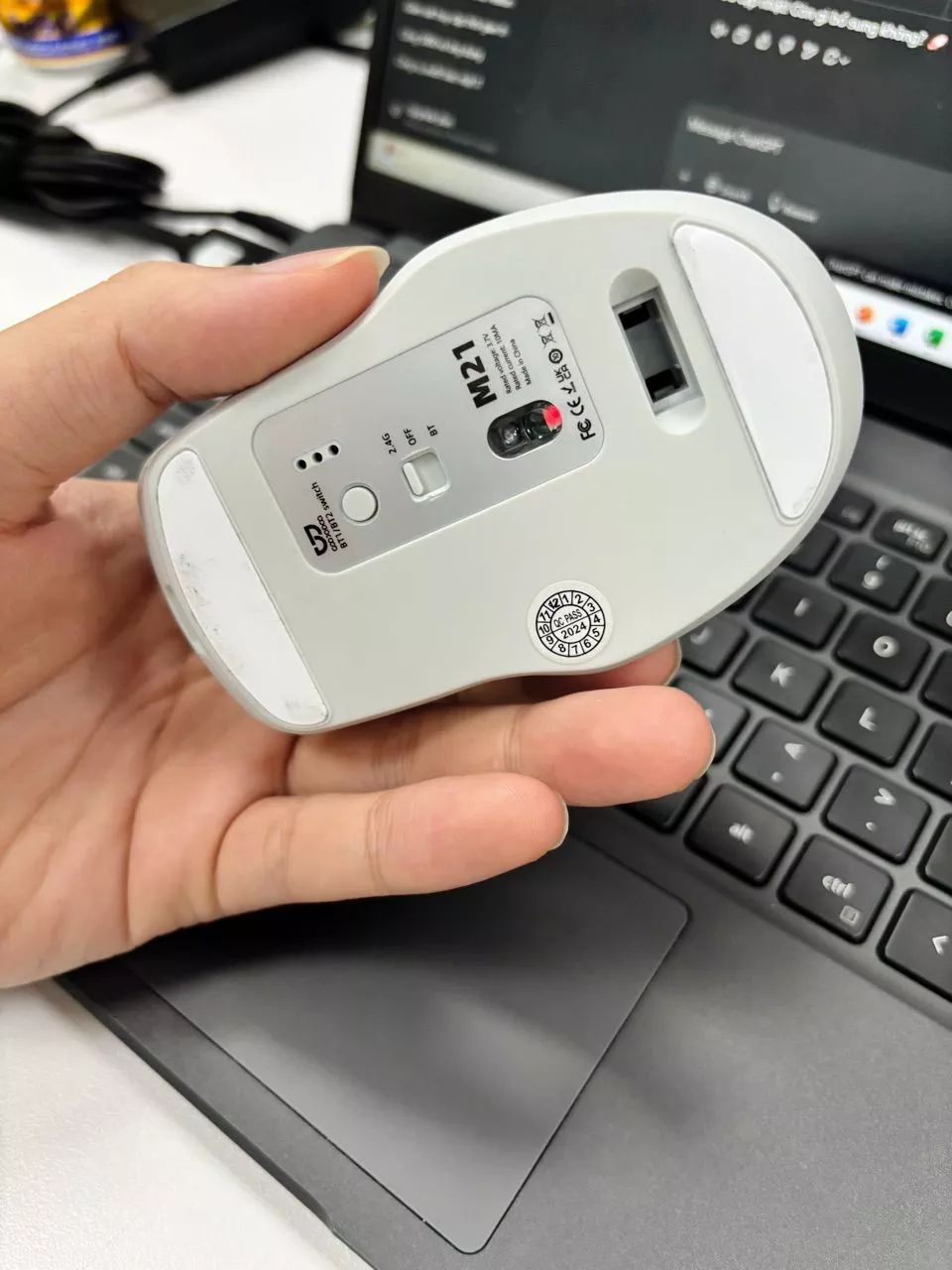 Chuột Bluetooth kép GOOJODOQ 2.4GHz,công thái học im lặng, có điều chỉnh dpi