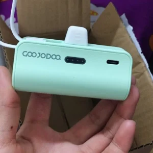 sạc dự phòng mini GOOJODOQ 2024 không dây di động có phích cắm Type-C và Light-ning