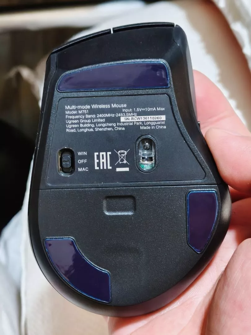 Chuột không dây cuộn siêu nhanh Ugrene Bluetooth 5.4/5.0 2.4G Công thái học 5000DPI cho máy tính bảng MacBook Máy tính xách tay
