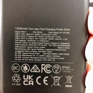 Pin sạc dự phòng Ugreen 10000mAh 20000mAh Powerbank PD3.0 20W QC 3.0 18W Max Sạc nhanh Powerbank cho iPhone 17 Pro Max iPhone 13 Samsung S23 Ultra Samsung S24 Ultra HUAWEI