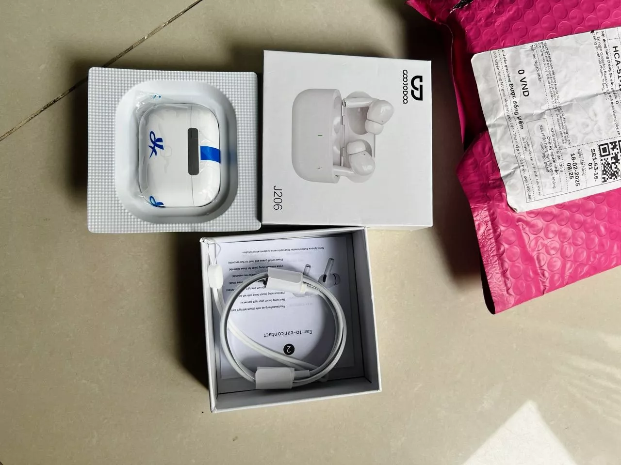 Tai nghe Goojodoq Bluetooth 5.3 thể thao không dây, khử tiếng ồn kết nối nhanh