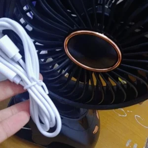 Quạt USB Goojodoq 3000MAh Bàn Xoay Mini Kẹp Di Động Màn Hình LED Di Động 5tốc độ