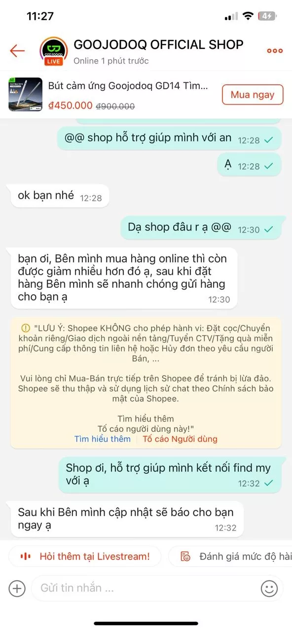 Bút cảm ứng Goojodoq GD14 Tìm bút cho iPad Gen 10/9 Air4/5/6 Pro 11/12.9/13