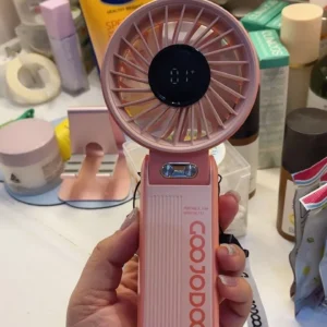 【Bảo hành tại địa phương】 GOOJODOQ Quạt gấp 3 trong 1 180° im lặng 100 cấp độ có thể điều chỉnh siêu năng lượng gió Quạt di động Màn hình LED
