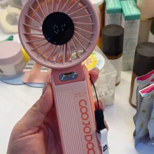 【Bảo hành tại địa phương】 GOOJODOQ Quạt gấp 3 trong 1 180° im lặng 100 cấp độ có thể điều chỉnh siêu năng lượng gió Quạt di động Màn hình LED