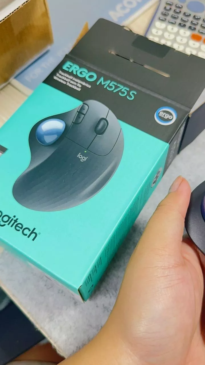 Chuột không dây Công Thái Học Logitech Ergo M575 | M575s - Bluetooth, USB 2.4Ghz, Trackball