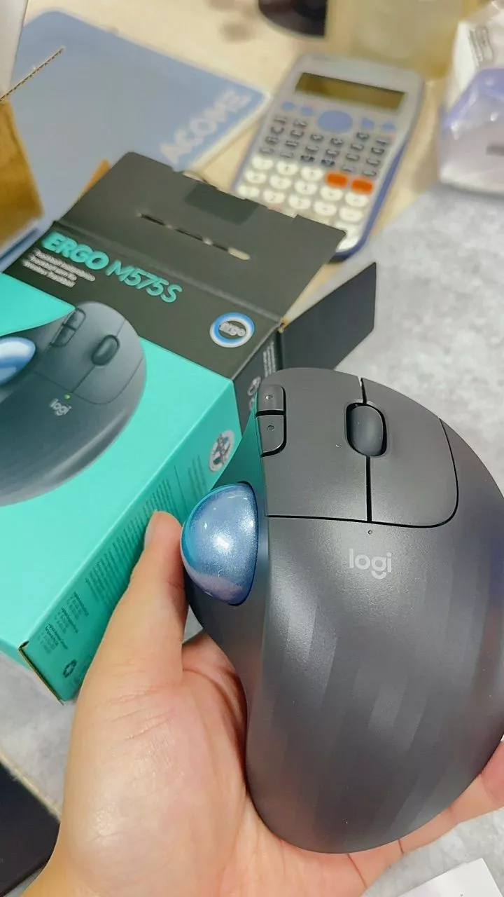 Chuột không dây Công Thái Học Logitech Ergo M575 | M575s - Bluetooth, USB 2.4Ghz, Trackball