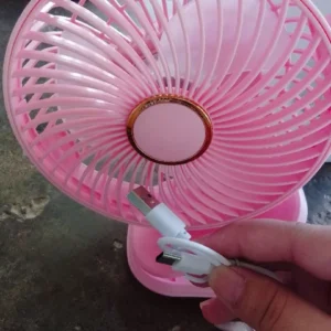 ( Loại 1) Quạt tích điện kẹp bàn mini để bàn 5 mức độ có đèn led pin 5000 MHA Và 10000 MHA cao cấp