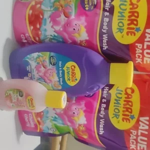 Combo 2 Túi Sữa Tắm Gội thiên nhiên Sạch Dịu Nhẹ & ẩm mịn Cho Bé Carrie Junior Cheeky Cherry 500g x2 (quà mùi ngẫu nhiên