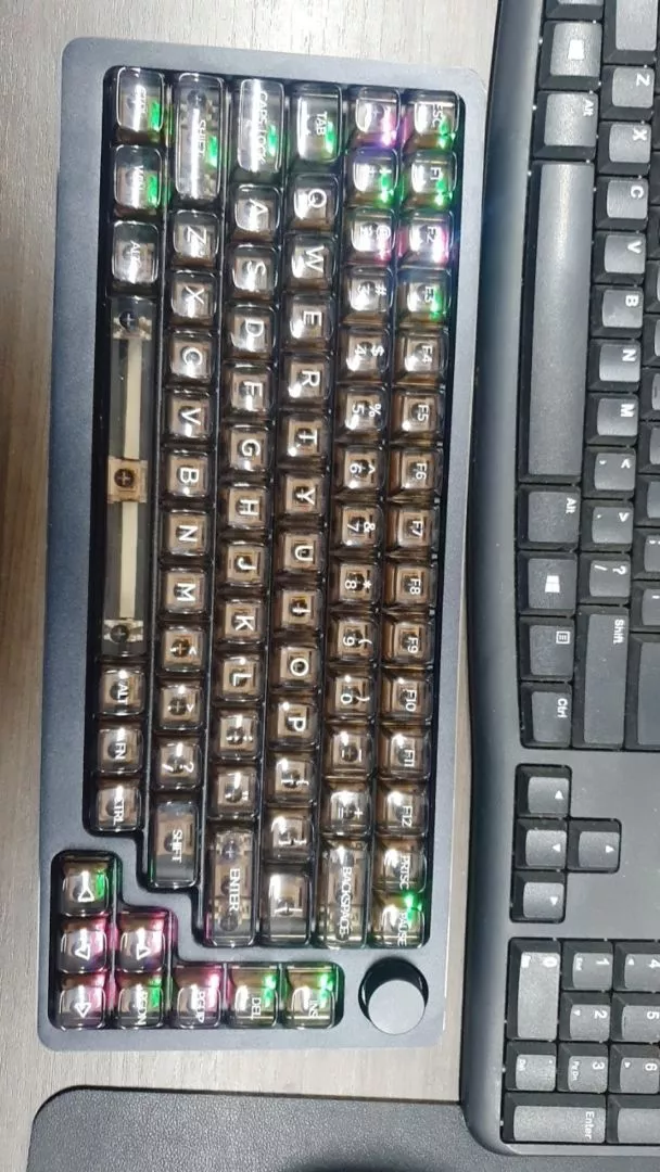 Bàn phím cơ Full nhôm CNC ATAS K83 - Phím trong suốt - LED RGB - Pin 4000 - Mạch 5 pin
