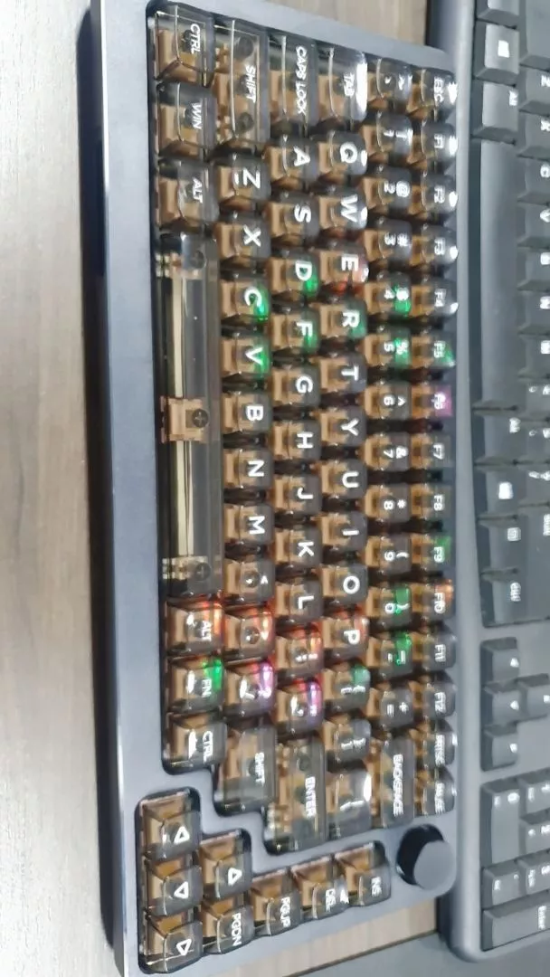 Bàn phím cơ Full nhôm CNC ATAS K83 - Phím trong suốt - LED RGB - Pin 4000 - Mạch 5 pin