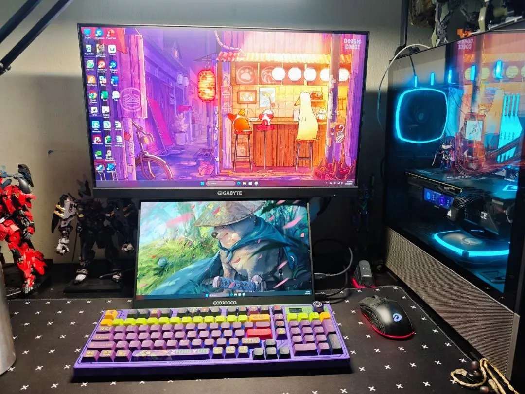 Bảo hành chính hãng GOOJODOQ màn hình di động chơi gaming 18,5 inch góc rộng IPS 1080P FHD thiết kế