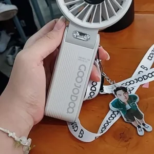 Quạt mini mạnh mẽ thế hệ thứ hai mới của Goojodoq cầm tay gấp 180° có 100 mức độ