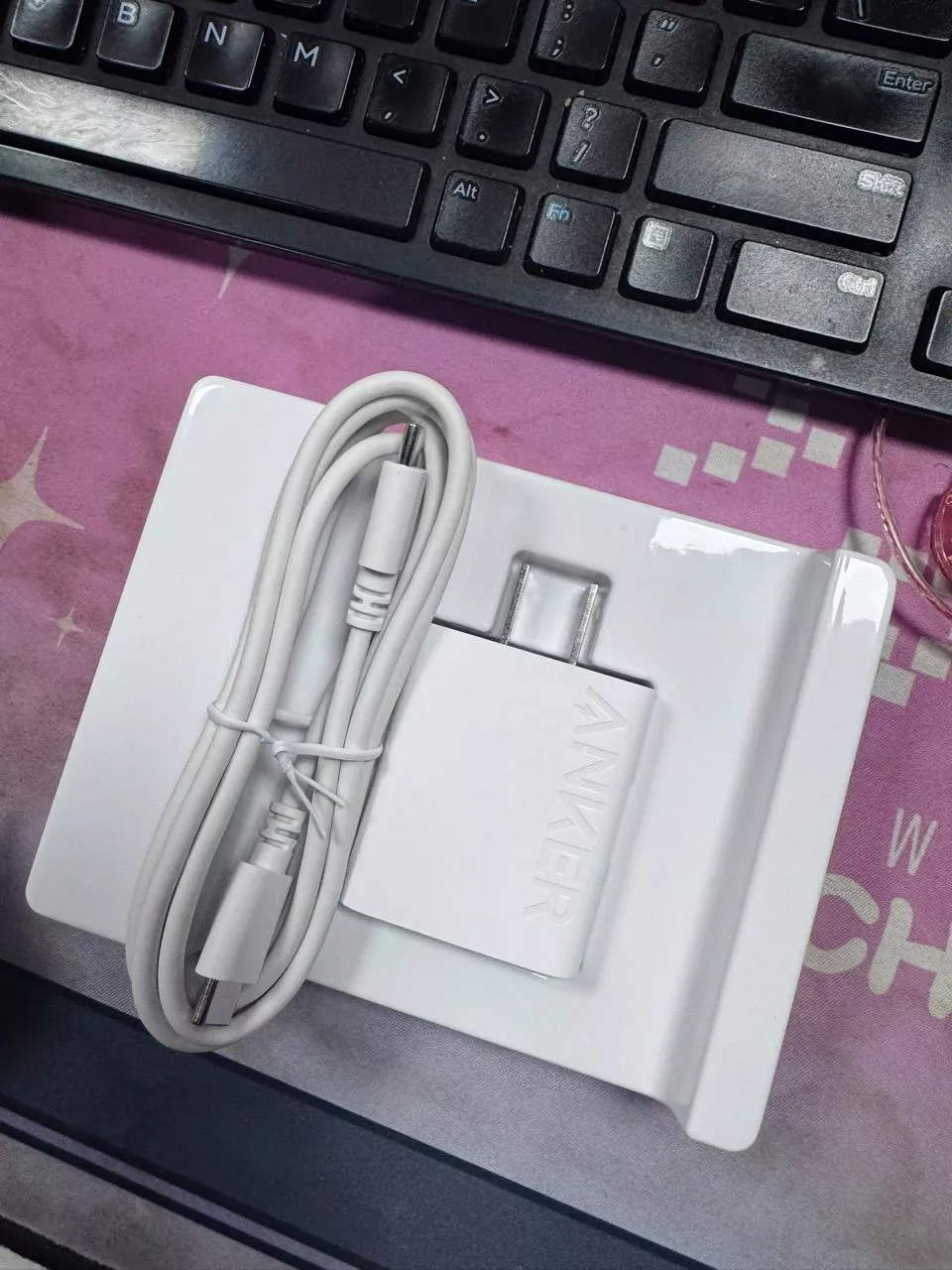 Combo Củ sạc nhanh Anker | 2 cổng 1USB-C & 1USB-A | Kèm Cáp sạc USB-C to USB-C- B2348