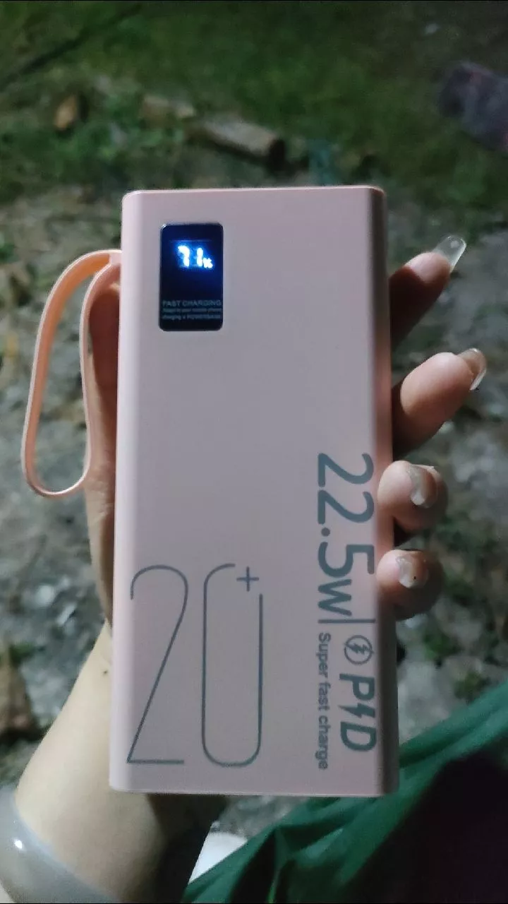 GOOJODOQ Mini Sạc dự phòng 2024 Sạc nhanh 22,5w, Màn hình hiển thị pin 20000 mah, đèn pin độ sáng cao Phụ kiện sạc pin