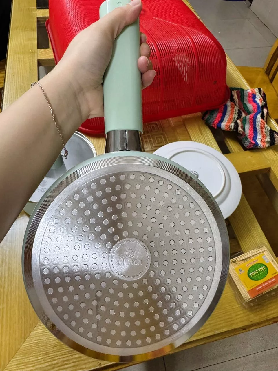 Bộ nồi chảo chống dính sứ Elmich Baby EL 1168